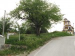 Muslim graves next to a orthodox church in Jezero near Srebrenica
