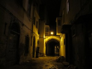 Bizerte's medina at night