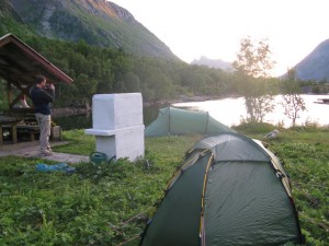 Our campsite near Gryllefjord