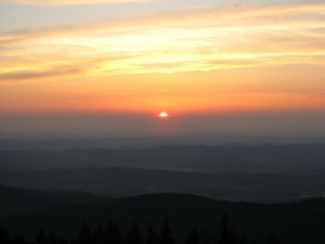 Sunset over Bükk National Park