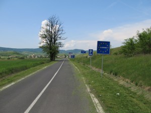 The Hungarian border with Slovakia