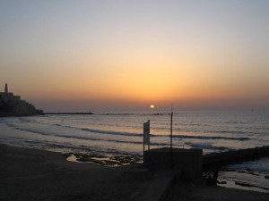 Watching the sunset near Old Jaffa