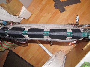 Frame bag from the top - Tent inside (Hilleberg Soulo)
