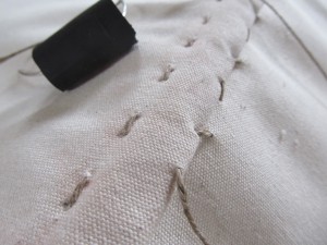 Sewing the skin with 2 seams